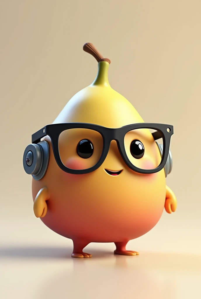 Fig with black lens glasses,hearing aids and glasses