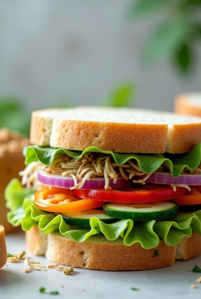 a sandwich without egg, cheese, ham, NO TAMATO