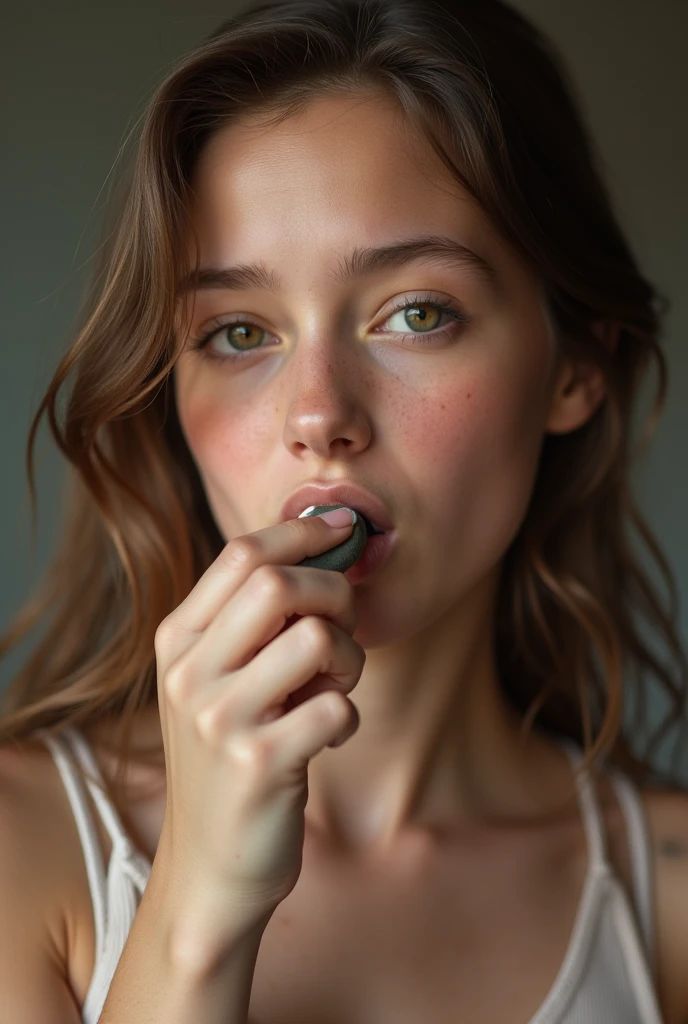 A 16 year old girl sucking a penis