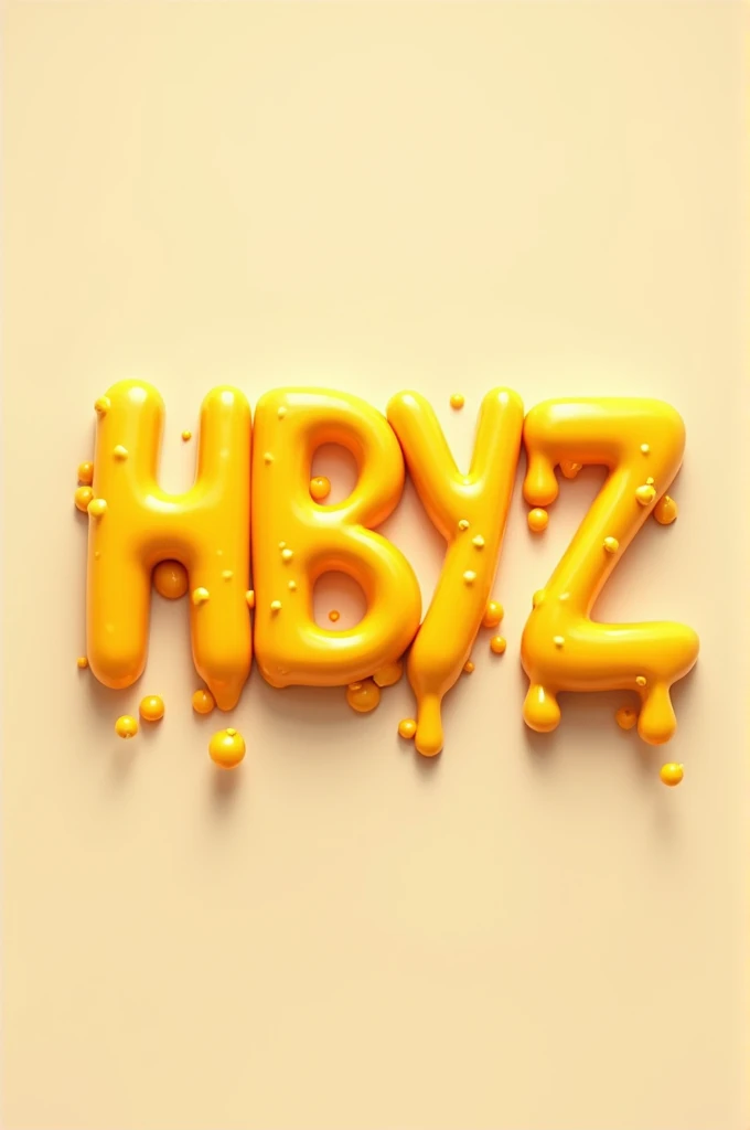can you create a logo of "HBYZ" using melted cheese as font?