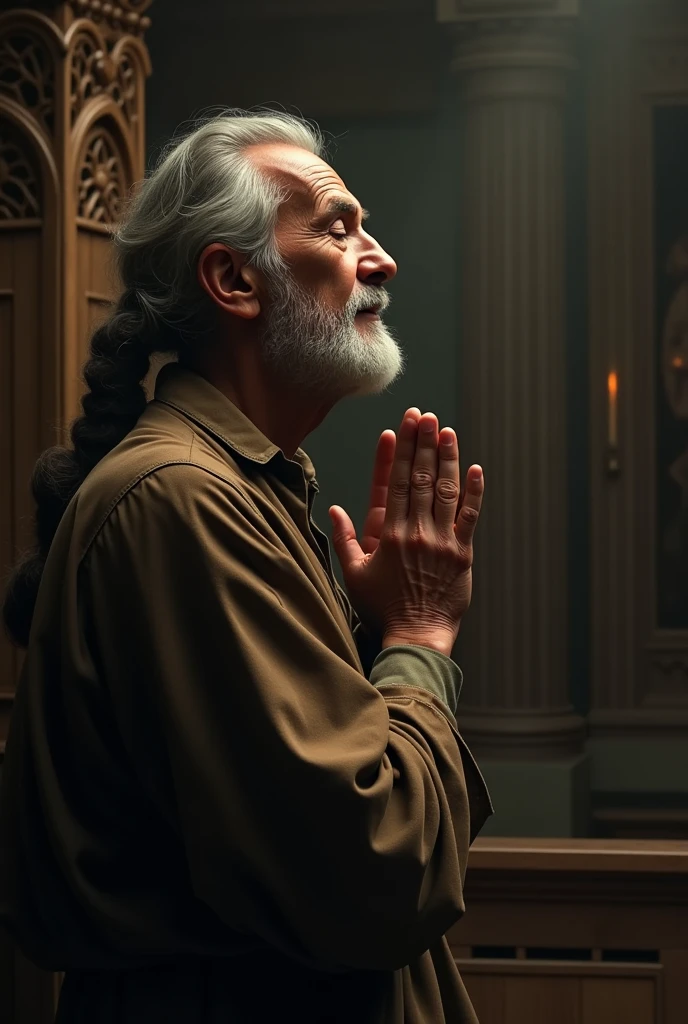 man praying