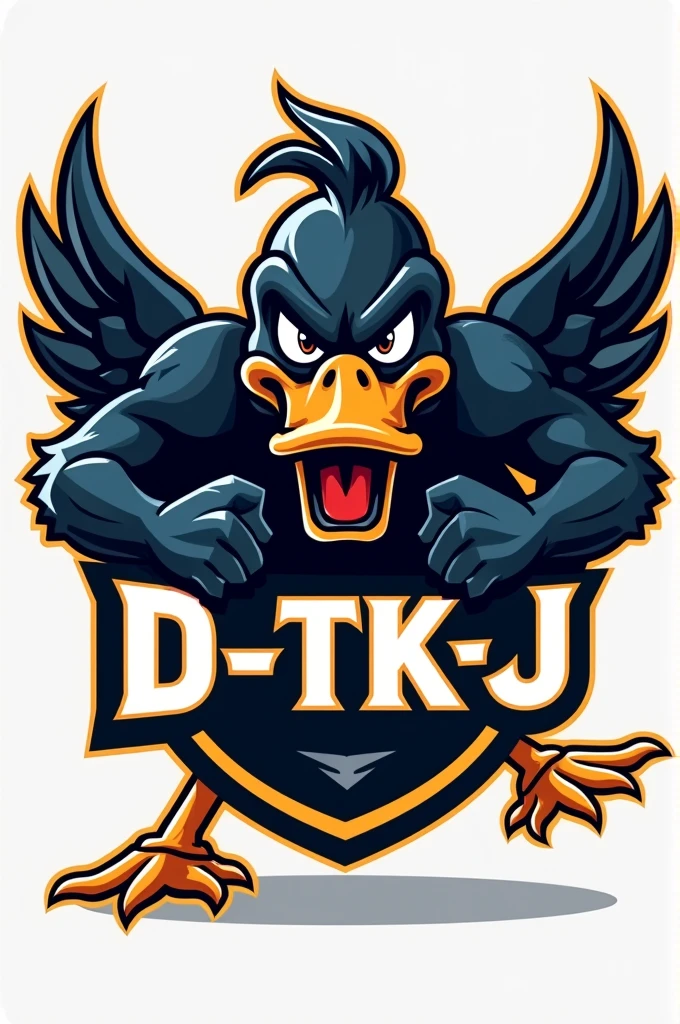 angry duck football logo named D-TKJ