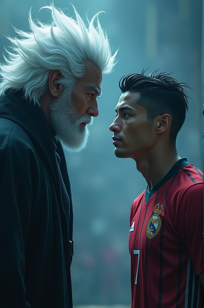 Gojo looking at CR7
