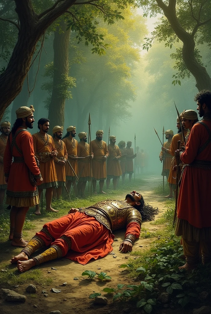 Maharana Pratap dying in a jungle