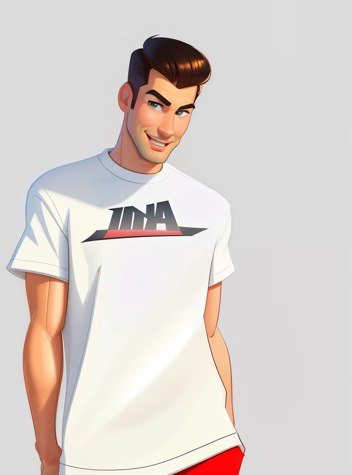 a drawing of a man with a red shirt and white shoes, animated cartoon!!!, in cartoon style, cartoon portrait, cell shading!!!, estilo animated cartoon, cartoon artwork, caricature illustration, cartoon digital art, cell shading:15, animated cartoon, charicature, cartoon digital painting, animated cartoonl, animated cartoon de arte digital, Caricato e simplista, personagem de animated cartoon, (Pixar 1.23 style), 3d, artegerm 4K, 极其详细的Artgerm, caricature illustration, in digital illustration style