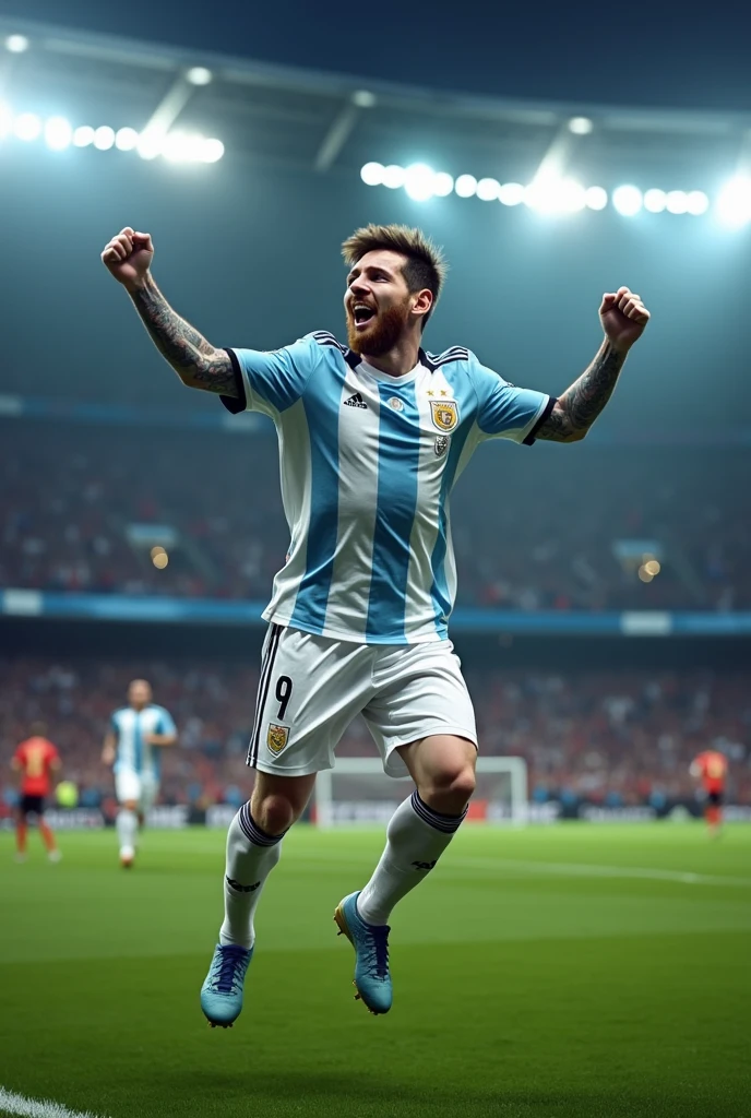 Messi celebrating siuuuu