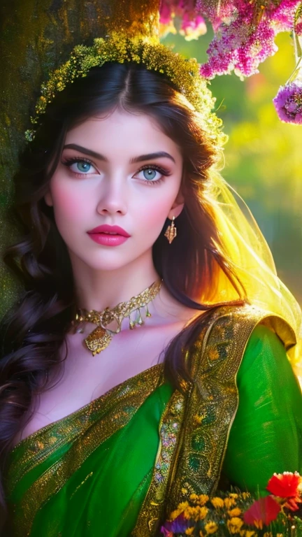 A girl in a garden,half:illustration,beautiful detailed eyes,beautiful detailed lips,Extremely detailed eyes and face,long eyeslashes,High Resolutions,ultra detailed,fotorrealist,vivid colors,bokeh,Portraits,warm tones,soft lighting, (The best quality,4k,8k,High Resolutions,masterpiece:1.2),ultra detailed,(realist,fotorrealist,fotorrealist:1.37),classical,Amazing,beautiful detailed eyes,beautiful detailed lips,Extremely detailed eyes and face,long eyeslashes,oil painting style,Canvas texture,old fashioned dress,Golden lighting,Garden landscape,colorful flowers,romantic atmosphere,vintage colors,soft sunlight,serene expression,elegant pose
INFO
