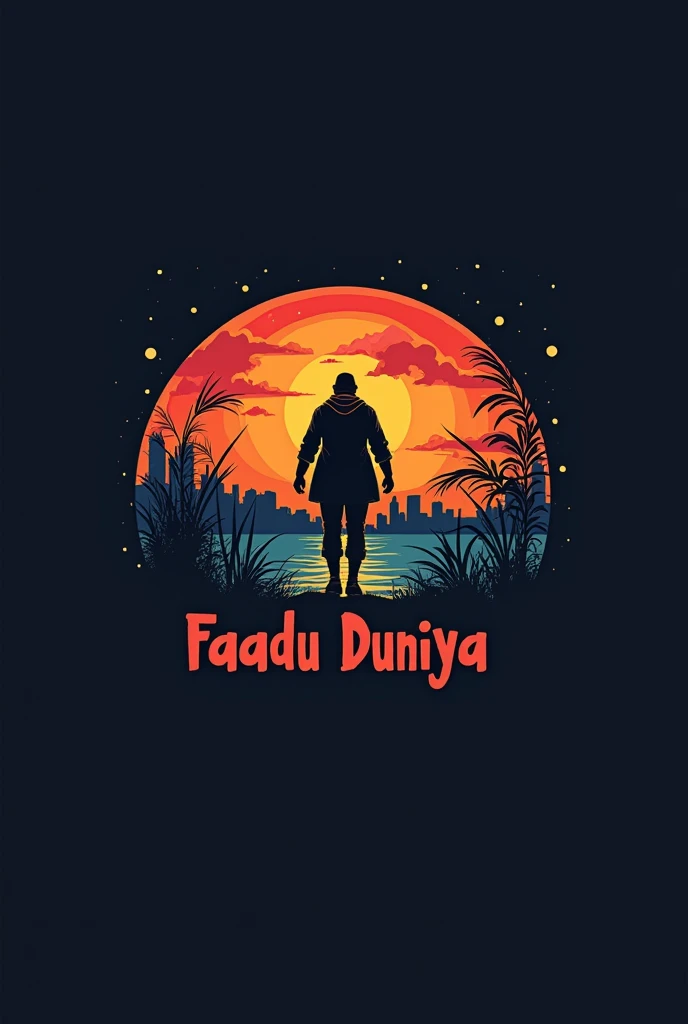 Make logo for instagram meme page with name faadu duniya in circular