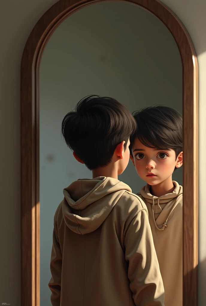 A boy Standing in Front of mirror pic named Gulraiz