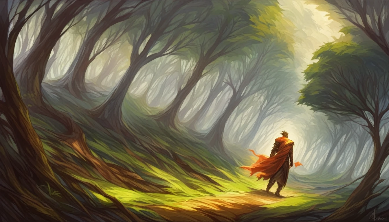 a close up side angle of the face of a medieval boy walking in a dense forest,  d & d fantasy digital art, epic Arte de RPG, high quality dnd illustration, d&trends at artstation, d wallpaper&arte d, d & d fantasia pintura digital, d & of fantasy art, Arte de RPG, Arte de RPG, d&arte dwork