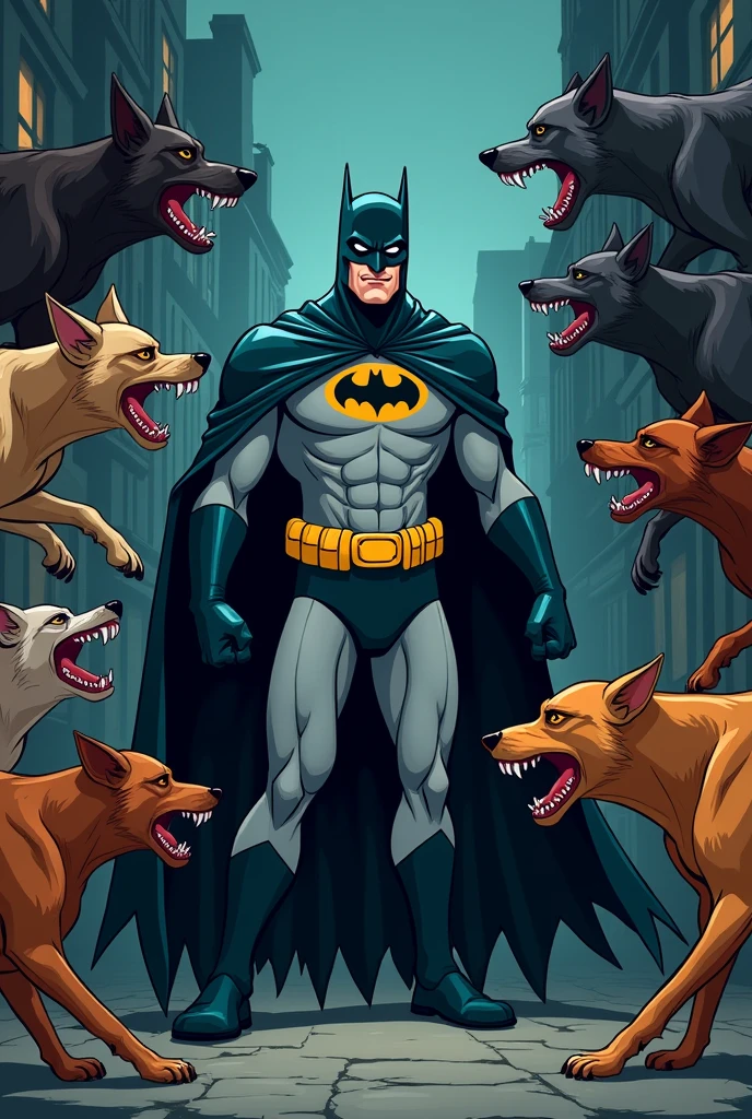 Cartoon batman fear of dogs