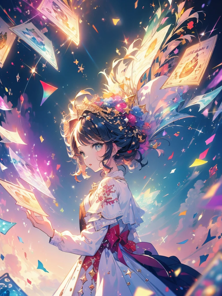(masterpiece, Highest quality:1.2), cute,(Female) Unparalleled BeautyGlitter BackgroundMagnificent SceneryOnce In A MillenniumBeautiful Girl