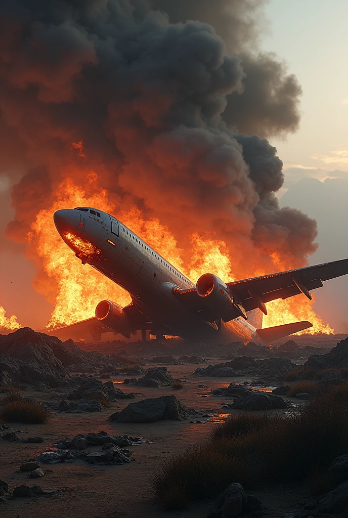 I'm a plane that crashed full of fire