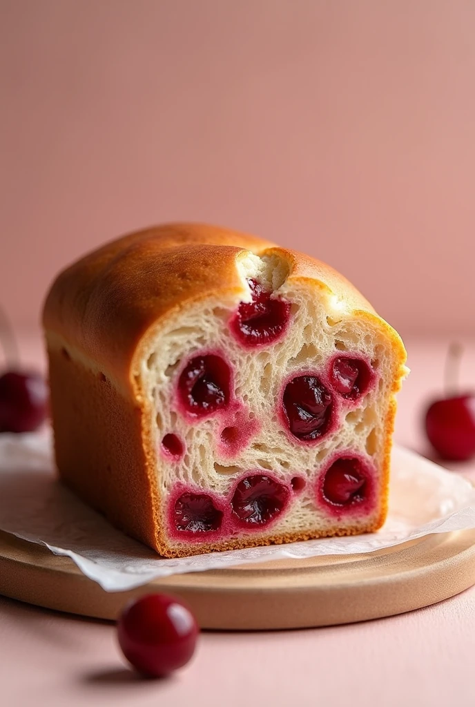 Create a pack plastic of baked cherrie bread and brand it "rediries"