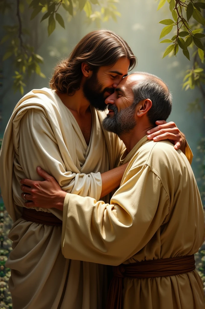 Jesus hugging my father