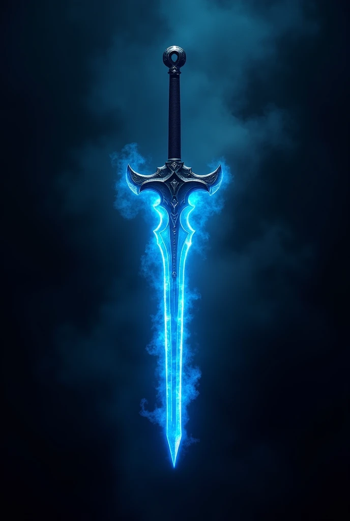Magic Weapon, Kris swords, , Power Music, Atmosphere Memo Magic Music, Blue Power,Blue weapon, black background, floating in the air.