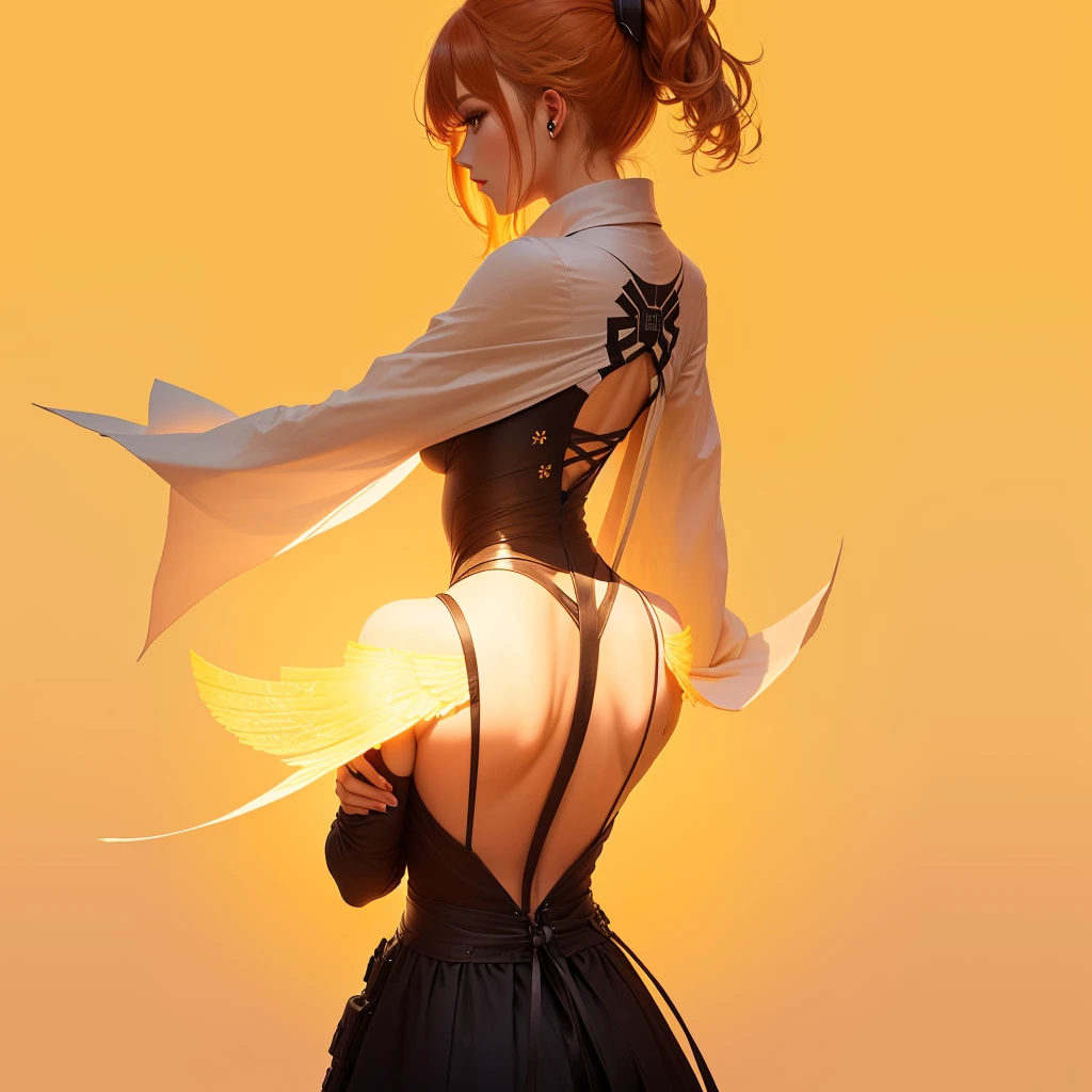 Rotate the character to show the back view