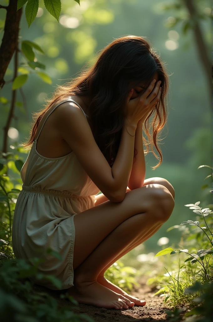 Woman urinating