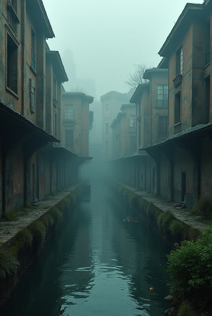 Abandoned city on deep see