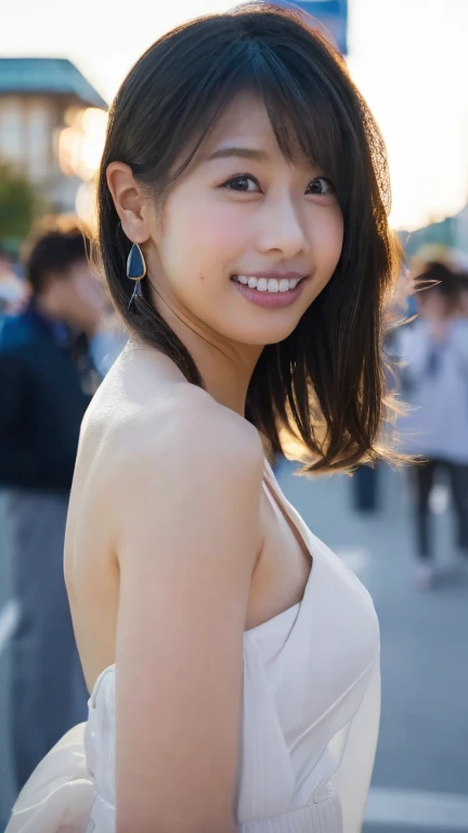 ((Highest quality, 8k,)), Browsing Caution, front, Heavy chest, charm, Accurate手足, First Person View, (masterpiece:1.3), Realistic, photo-Realistic, RAW Photos, Beautifully detailed face, Pale skin, Detailed hair texture, Perfect body, Beautiful Face, Accurate, Anatomically correct,Natural neck length, (Beautiful Hそしてs), (Fair skin:1.2), (Highest quality:1.4), finely,(とてもBeautiful Faceのディテール), (Big Breasts:1.0),フルnude、Fashion model posing、Whole Body Ezbian、nude、thin、Hip、thin脚、フルnude,Exposing the breasts、Portraiture,One Woman, (RAW Photos:1.2), Intensive、In bed、Bright room、naked、Japanese、small、Areola、frontを向いて、Bright room、 (Photorealistic photography:1.4), (超Realisticな:1.4), (Realisticな:1.3), (softer lighting:1.05), (映画の照明Improvement of quality:0.9), topless、Underless、上半身naked、naked、, (Bright light:1.2), (Improvement of quality:1.4), (Highest qualityのリアルテクスチャスキン:1.4), Detailed eyes, finely描かれた顔, ( Joyful), (smile:1.1), (Enhances the beauty of skin texture.:1.1)、Stick your butt out、On all fours、Open your legs、Spread your legs、Show me your crotch、(At a busy intersection:1.3)、(A large crowd gathers around her:1.3)、(She is the people around her々It has been attracting attention and being impressed by:1.8)