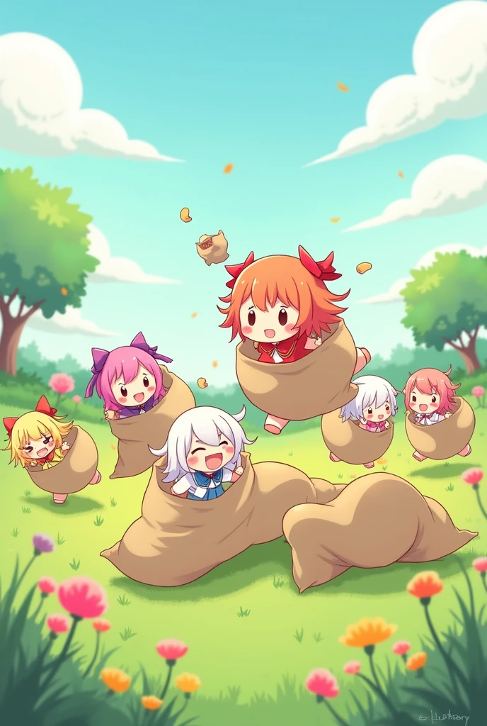 Chibi sack race