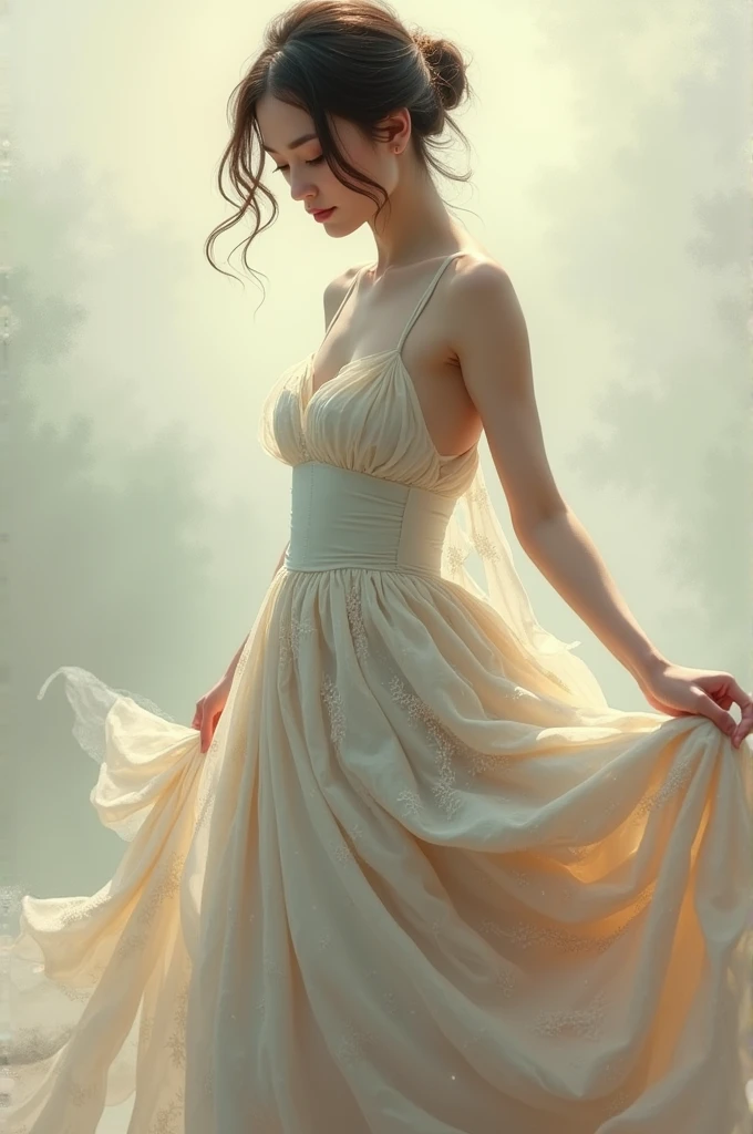 A woman with skart