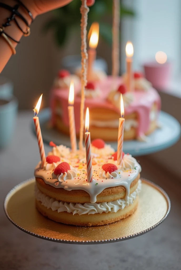 Hanging small birthday cake