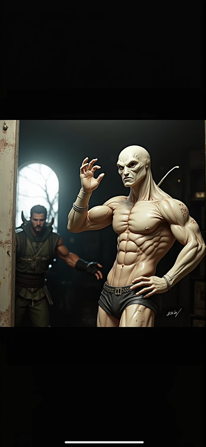 A mortal kombat character that is a muscular white slime monster