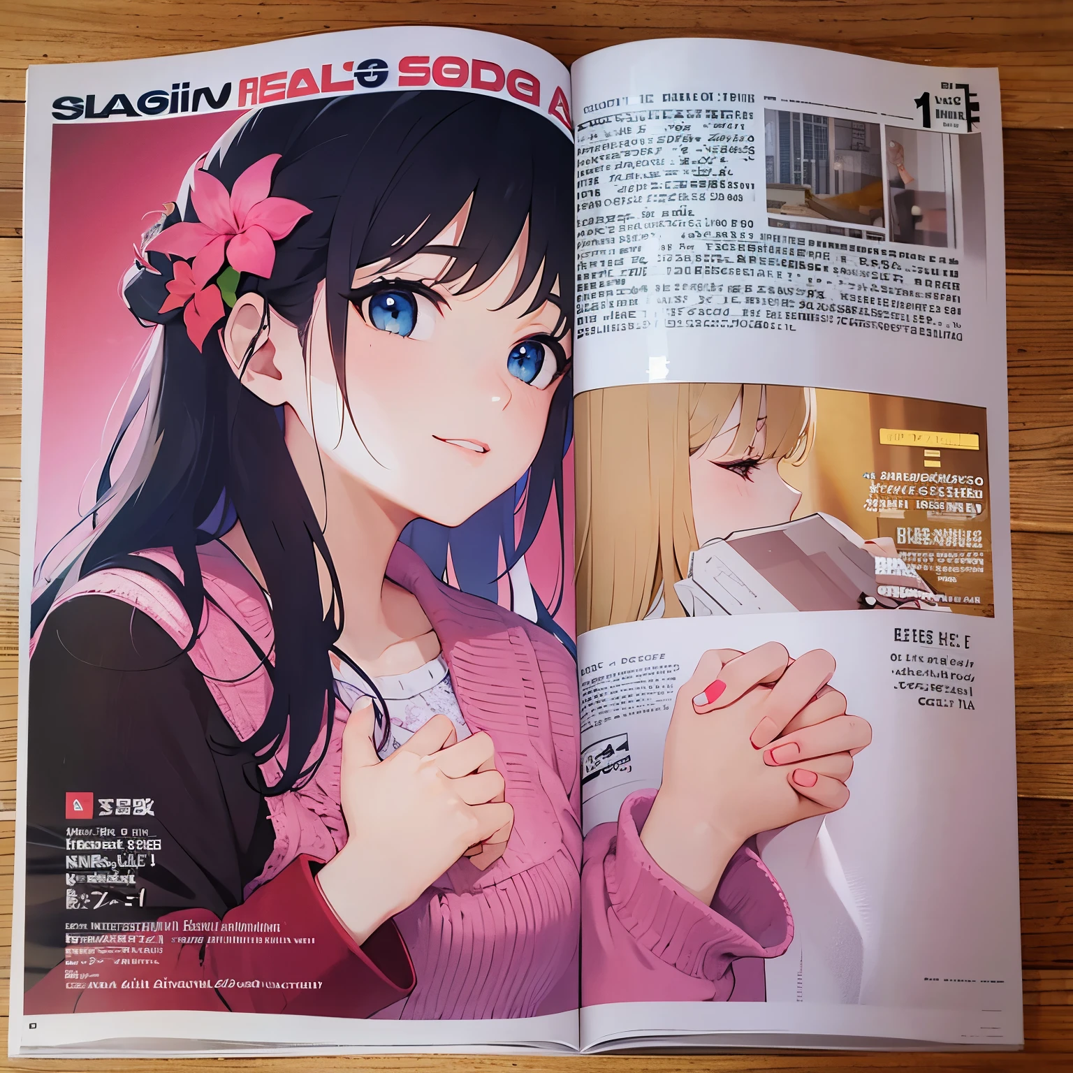 Hand holding a magazine