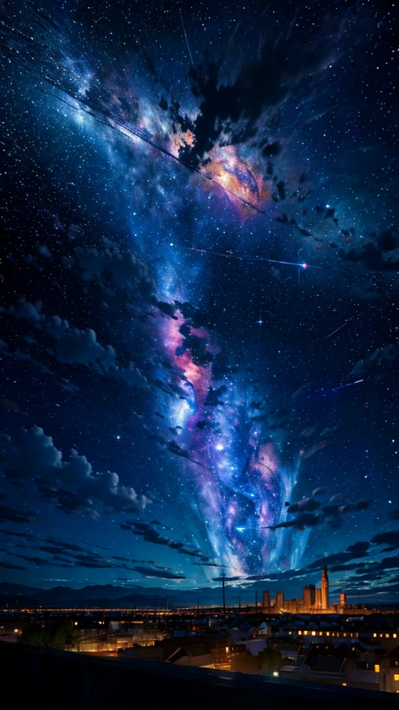 universe,null,meteor,town,Flowing Clouds,