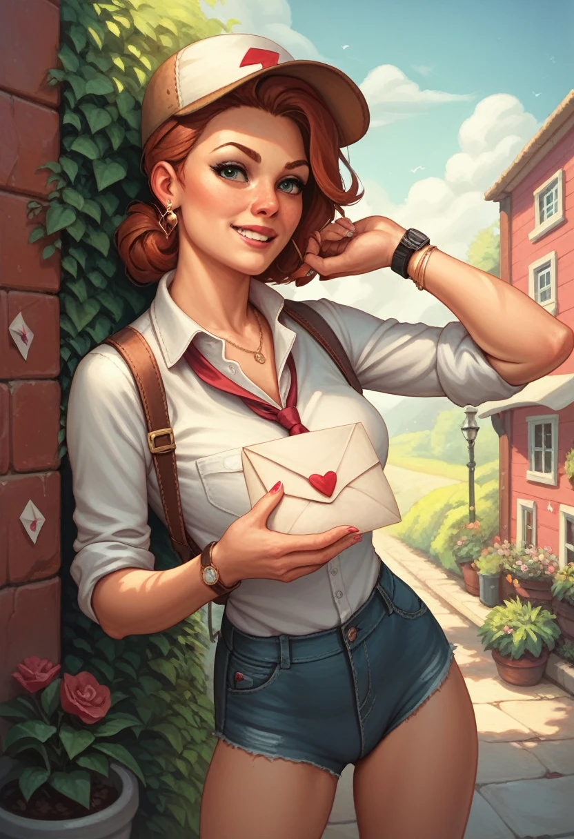 Sexy woman sends mail
