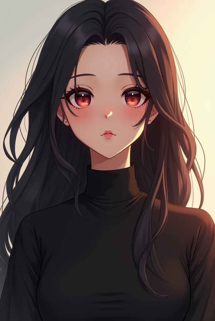 Arabic style image of a woman with long hair and a black top, 3 d anime Realistic, photoRealistic anime girl render, 8K Portrait Rendering, Realistic anime 3 d style, Smooth anime CG art, Realistic young anime girl, Realistic. Chen Yi, photoRealistic anime, beautiful Realistic face, hyper Realistic anime, Stunning Anime Face Portraits, Realistic beautiful face