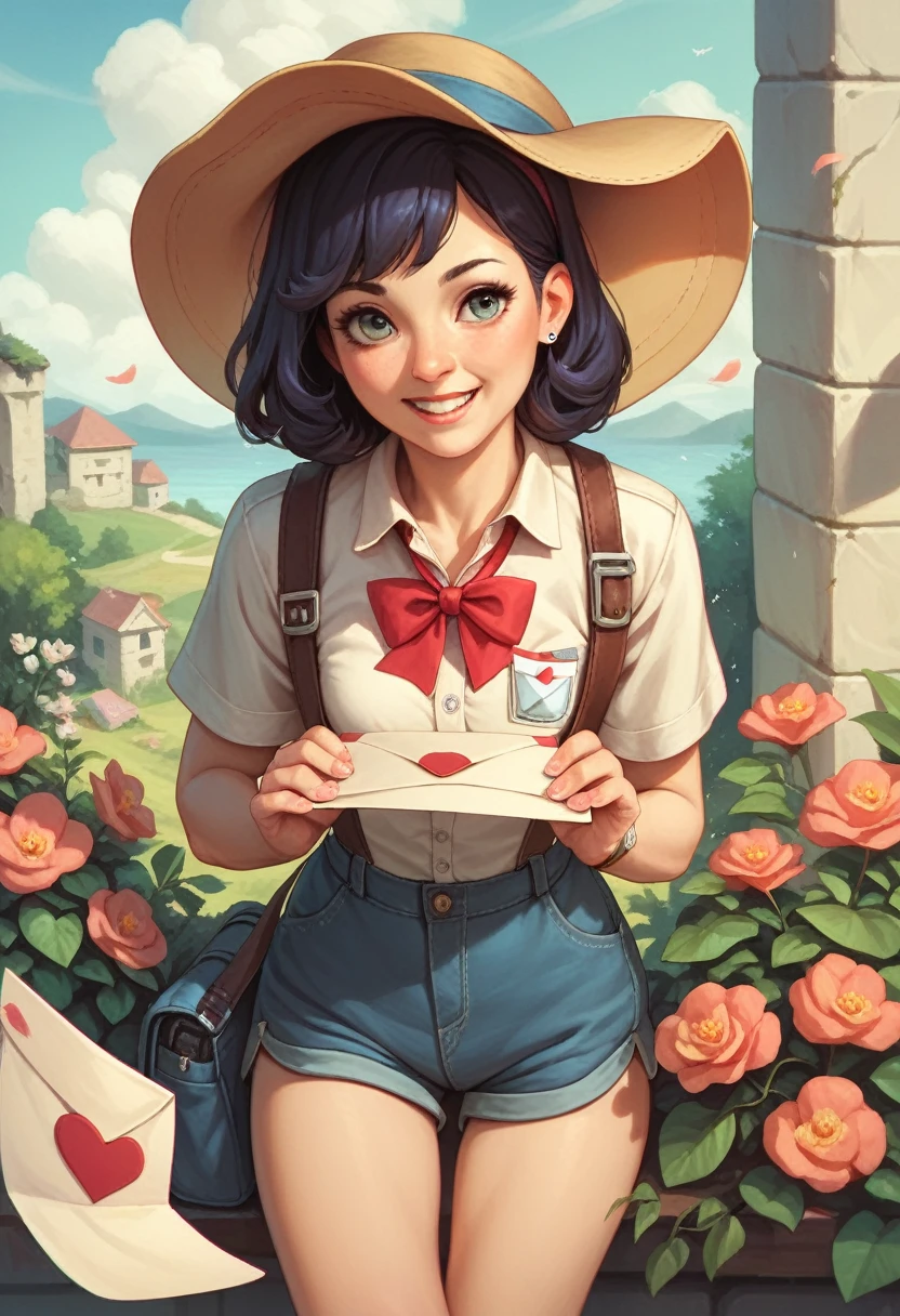 Sexy woman postong mail