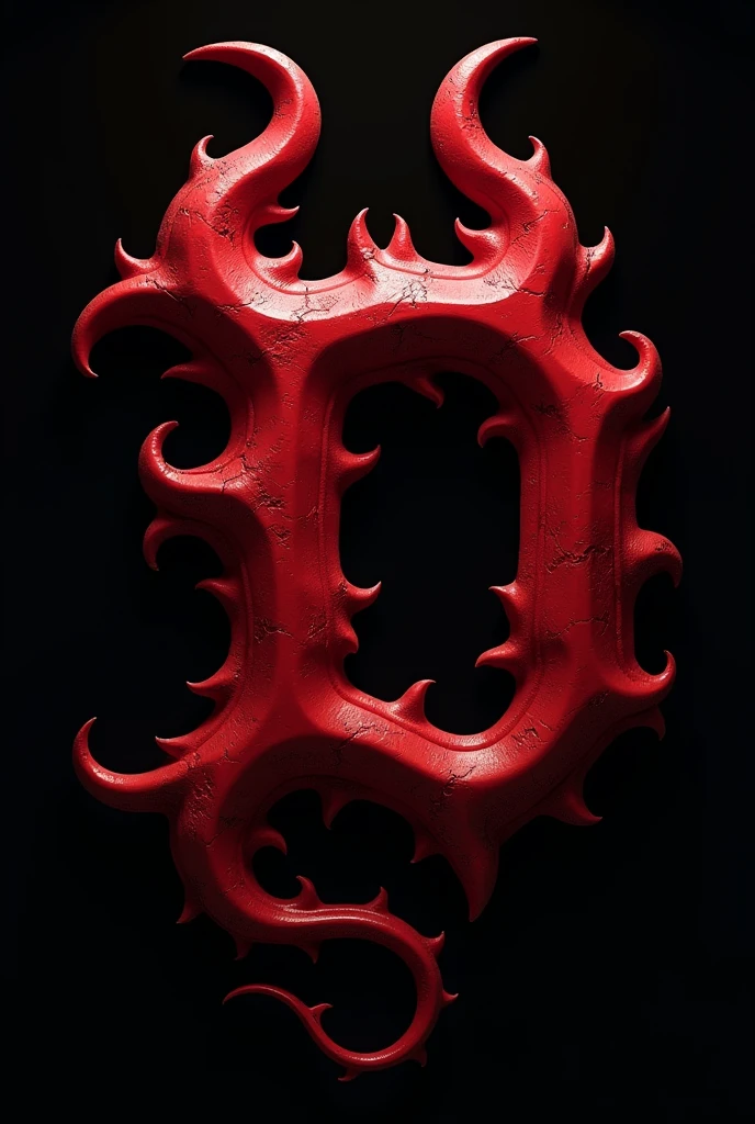 (logo design) evil logo, a striking red letter D, adorned with sharp, menacing demon horns, and a sinuous tail extending from the base, dynamic and bold, emphasizing a dark theme, glossy finish, high-resolution, creating an impression of malevolence and power.