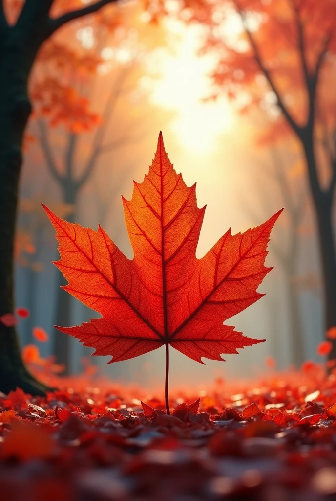 Maple leaf scenery
