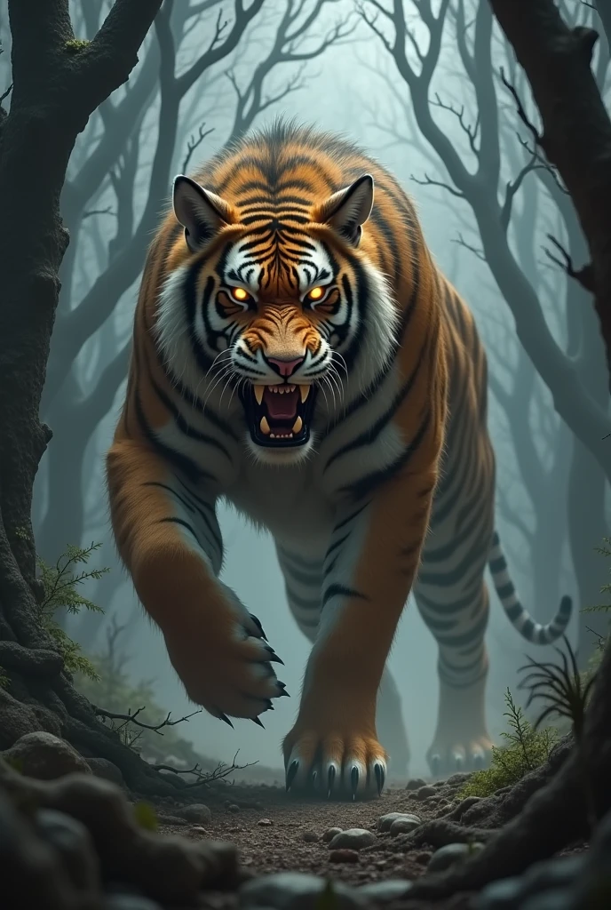 A hybrid between a tiger and a werewolf

