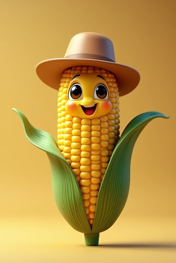 Corn cob with hat
