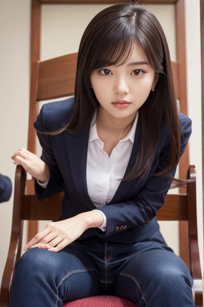 Women dominate、Dominant、High-quality images、Full body image、Contemptuous gaze、Korean women、Face sitting、teacher