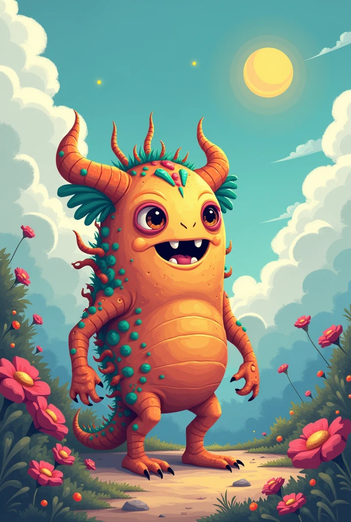 2d, simple, not realistic, fantasy, hand drawn, sprites, pixel art, monster