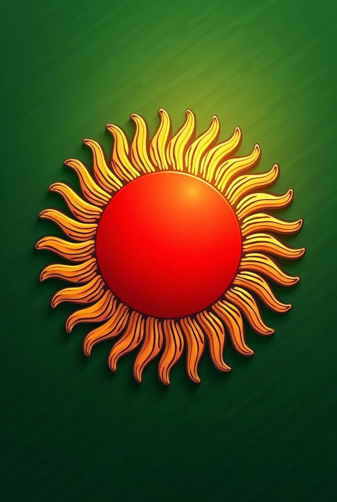Create Bangladesh flag with sun