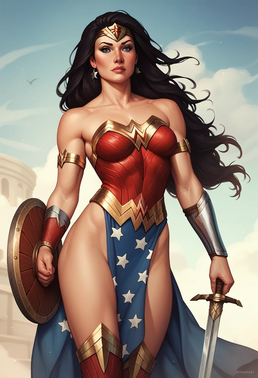 Wonder woman sword and shield