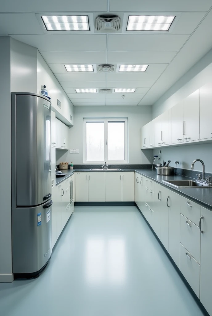 Laboratory with safety cabin 2 with lighter included, an autoclave pot and a washing area

