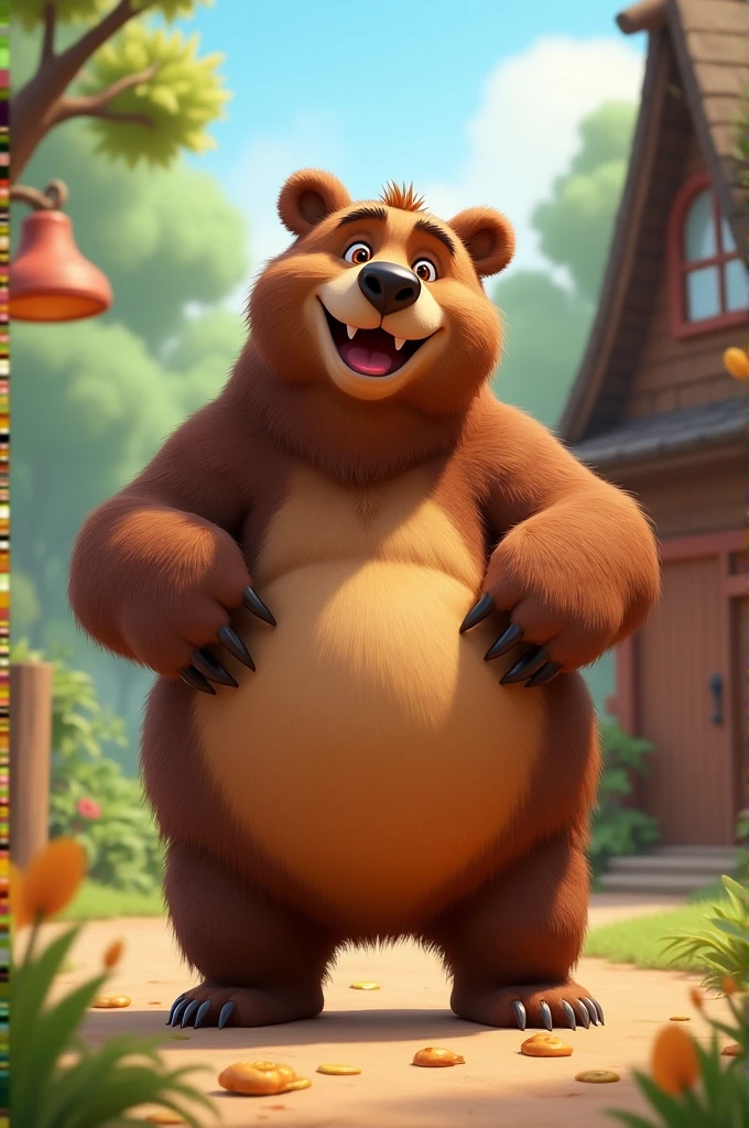 Create an animated character of a bear.