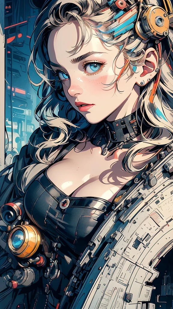 (((masterpiece, highest quality))),(((solo:1.2))),(((1girl:1.2))),32k wallpaper, very detailed, poster, vintage science fiction,(((((geometric cinematic movie poster))))), (bauhaus), shape,(((abstract))),(mid century modern),movie poster,(((((portfolio))))),(((((Close-up))))),(((((bust up))))),((((more various angle)))),(((highlight))),((((heterochromia)))),(((complete. detailed face))),(((Extremely talented))),(((((most complecated machine))))),(Cleavage),(((((unlimited mechanic Workaholic))))),(((Absolutely detailed Mighty machines background)))