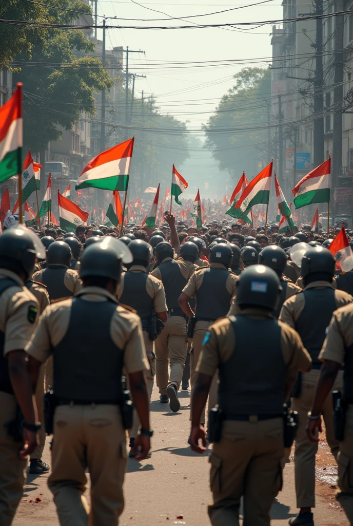 A Assamese student union protesting over CAA on road ,bloodshed,riot, Assam police on road with stick,Assam city
