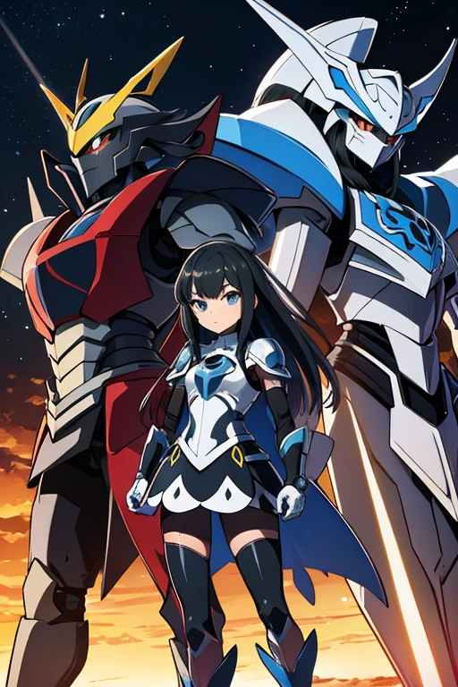 Knight wearing armor made from the pokemon metagross 