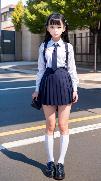 Elementary school girl、Large-scale full-body shot