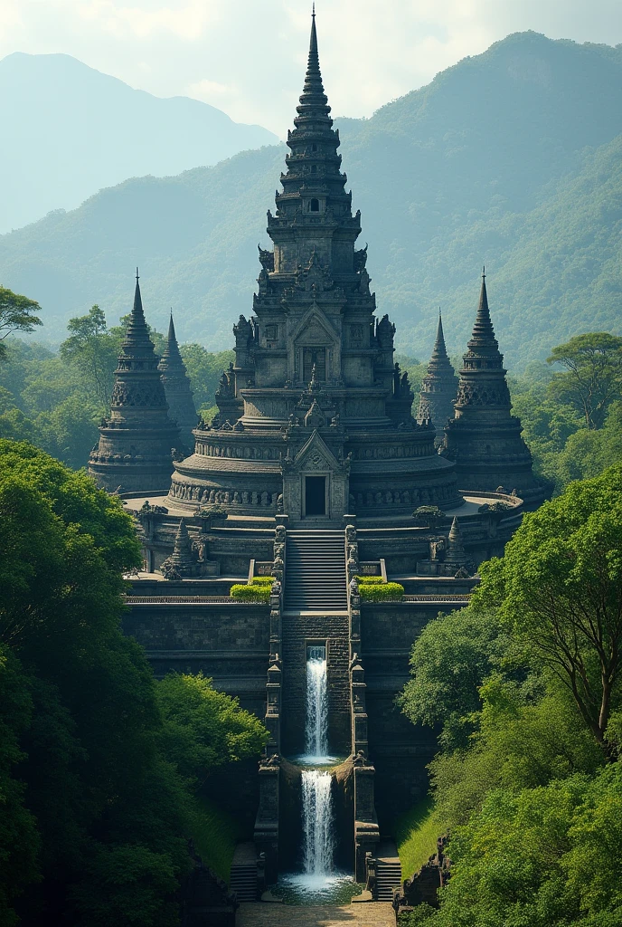 Borobudur temple with its natural beauty