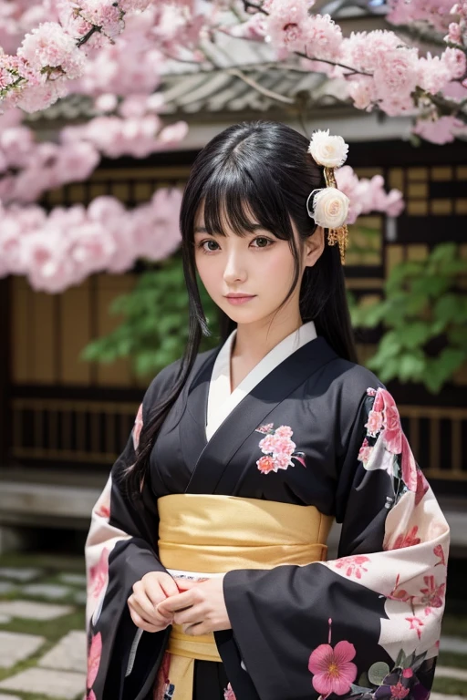 Black hair, black eyes.
28 years old, female.
Japanese
The color of the Japanese clothes (kimono) is nightingale, and the obi is gold.