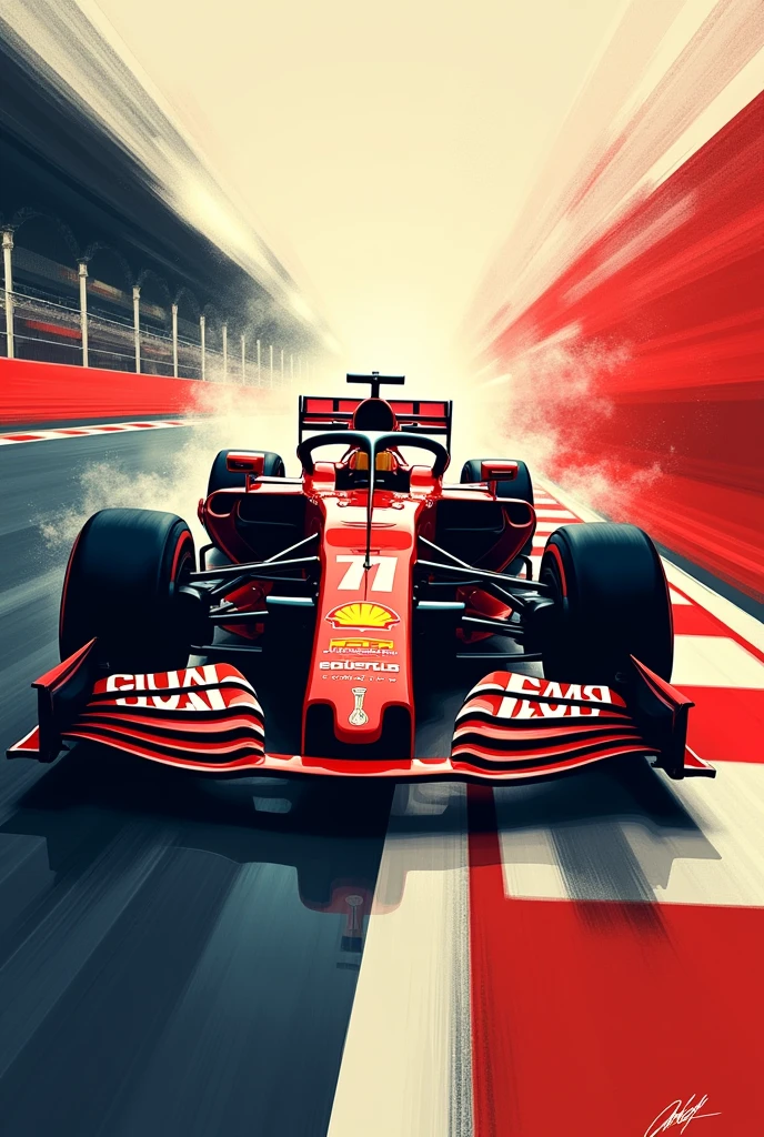 An F1 ad that when someone sees it they want to go see the race and that it is easy to make the ad by hand
